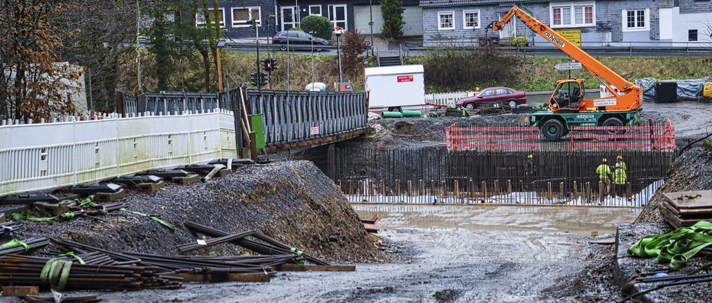 Brückenbaustelle